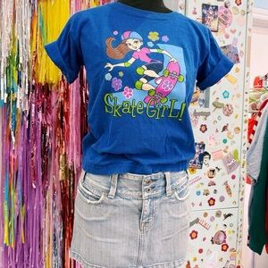 Vintage 90s skate girl baby crop tee